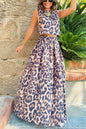 Ensemble 2 piece jupe et top leopard