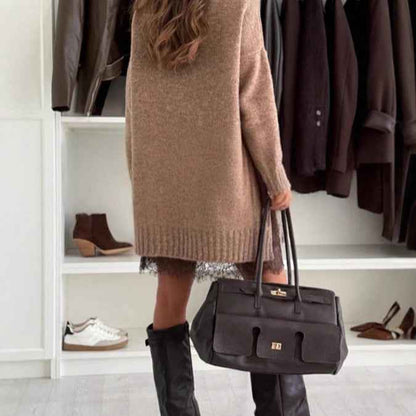 Pull long avec dentelle