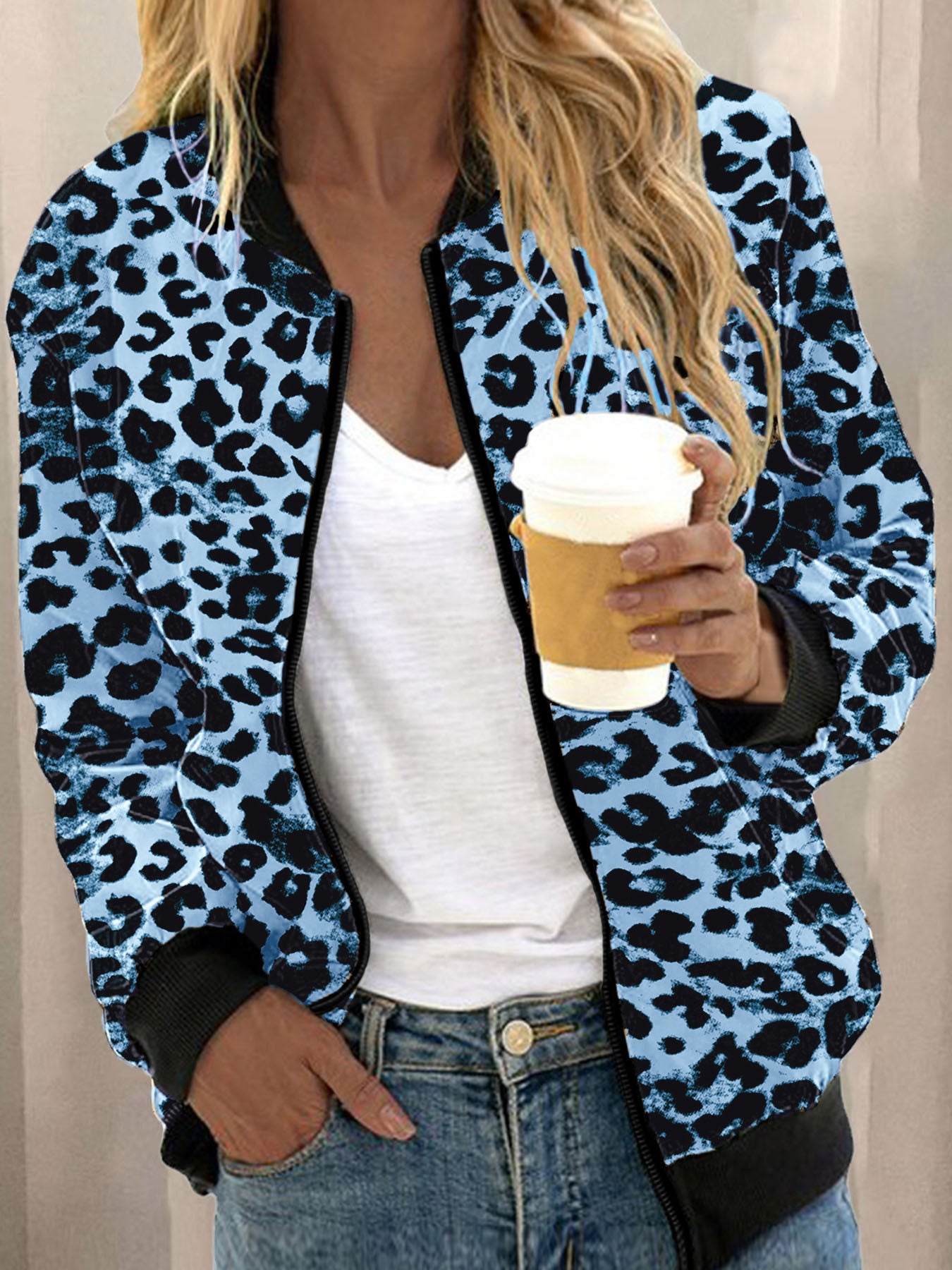 Veste zipper leopard - Tatieonline