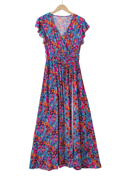 Robe bleu floral - Tatieonline