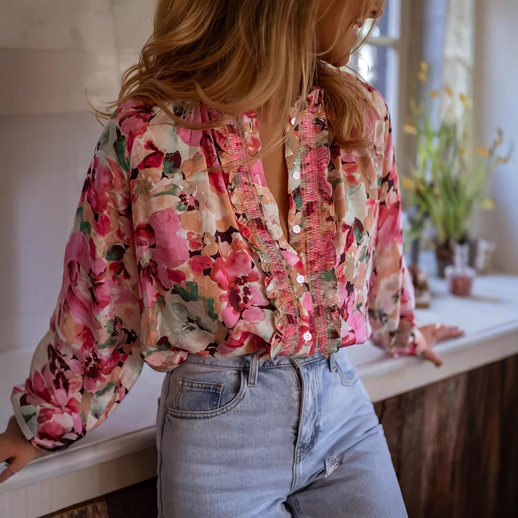Blouse fleurie - Tatieonline