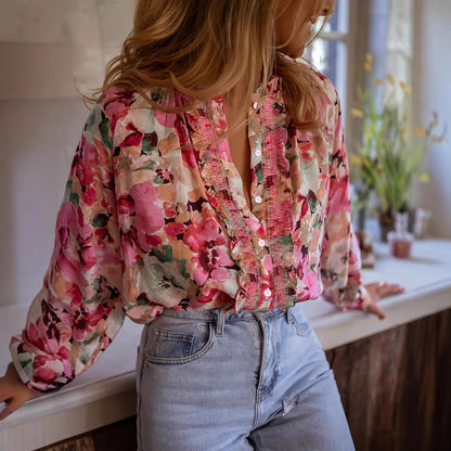 Blouse fleurie - Tatieonline