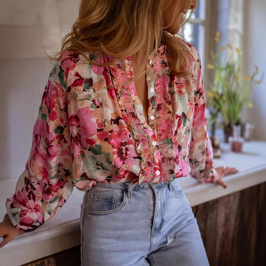 Blouse fleurie - Tatieonline