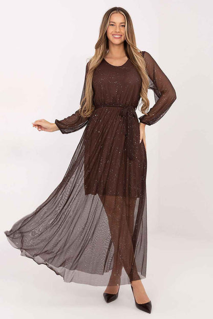 Robe longue strass