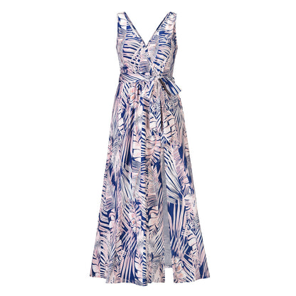 Robe longue col V - Tatieonline