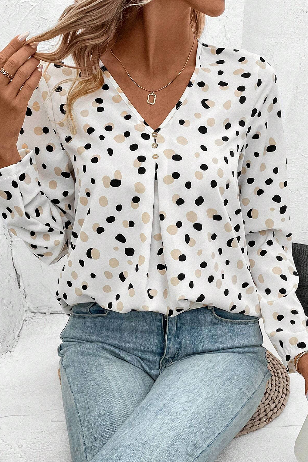Blouse a pois - Tatieonline