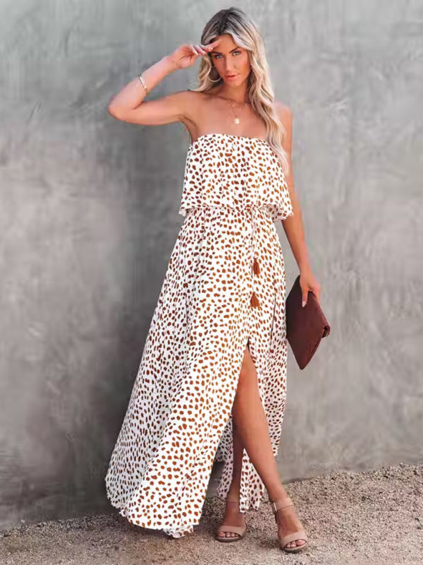 Robe Leopard bustier - Tatieonline