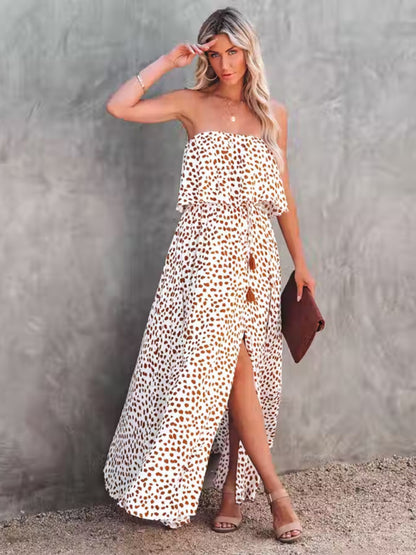 Robe Leopard bustier - Tatieonline