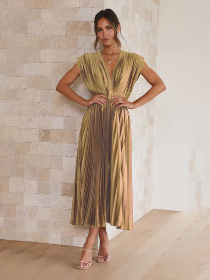 Robe plissée satinée - Tatieonline