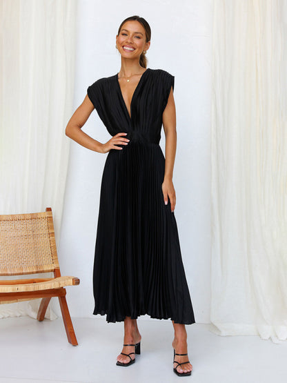 Robe plissée satinée - Tatieonline