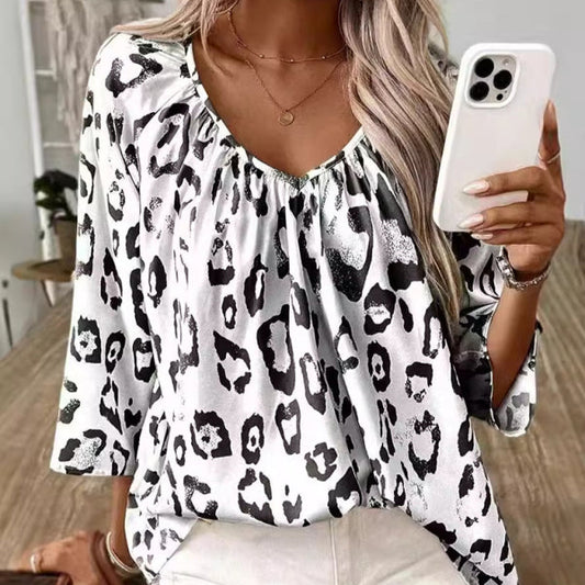 Blouse 3/4 leopard - Tatieonline