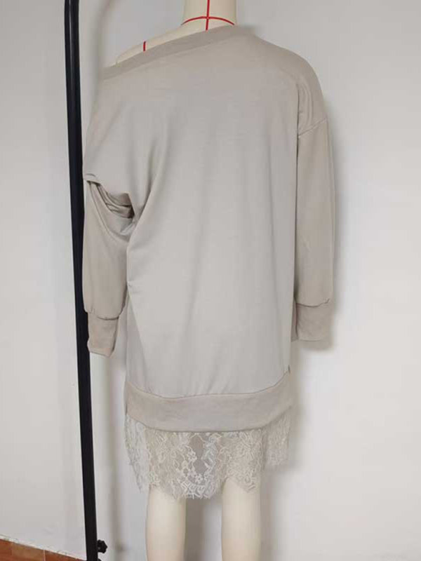 Robe pull dentelle - Tatieonline