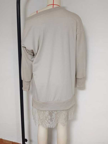 Robe pull dentelle - Tatieonline