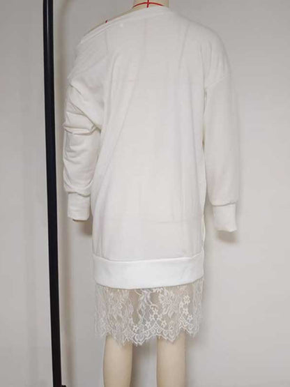 Robe pull dentelle - Tatieonline